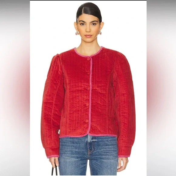 Free People NWOT Natalia Jacket in Sweet Heart Size Medium - Picture 2 of 9